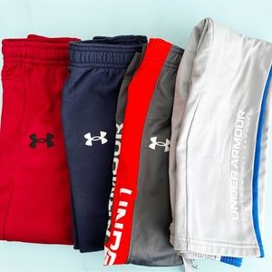❌SOLD Boy’s size 7 / XS Under Armour athletic pants 5 pair bundle